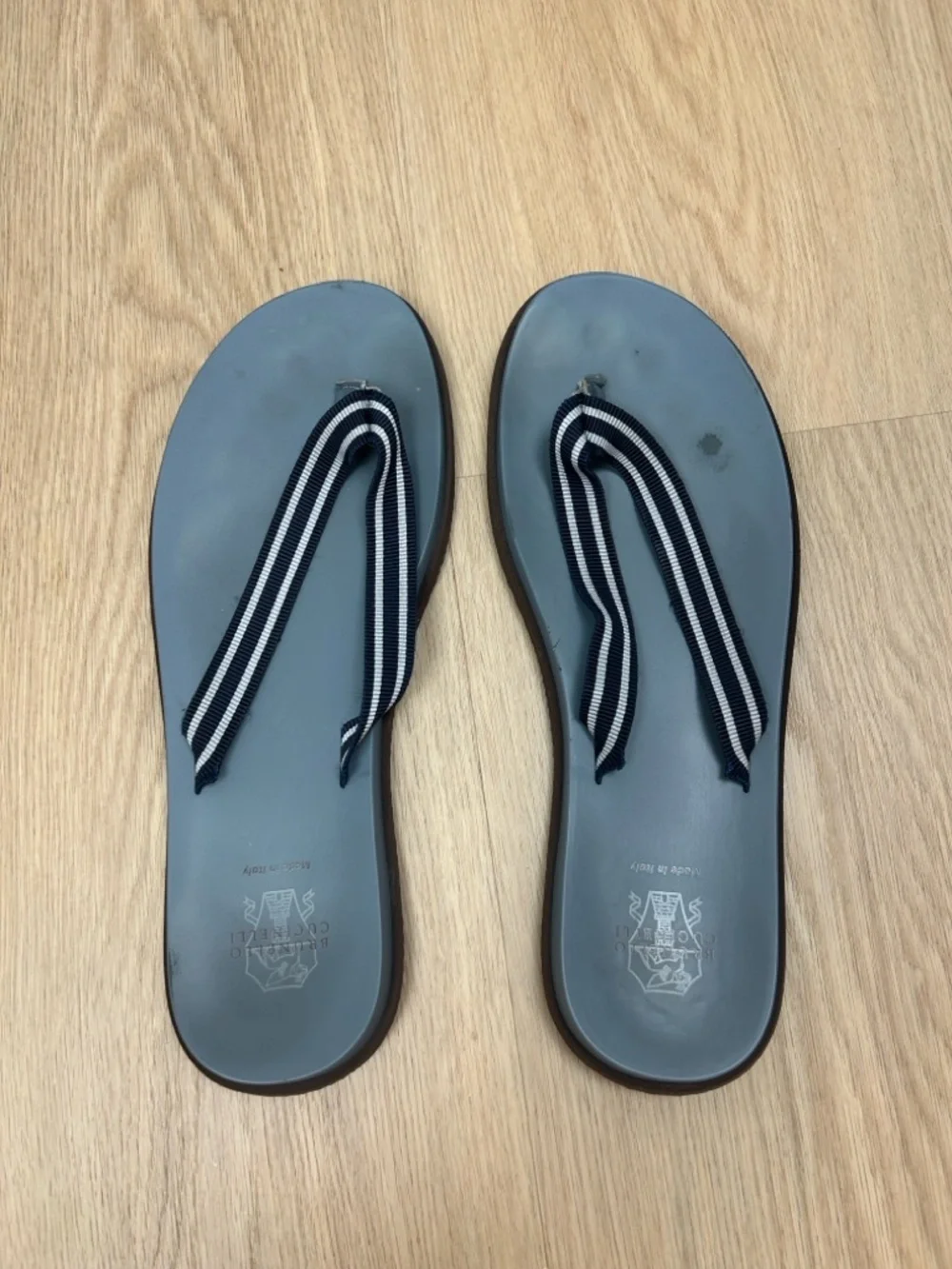 Brunello Cucinelli Ribbon Flip Flops